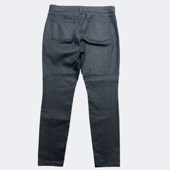 Eileen Fisher Jeans Womens 12 Coated Organic Cotton Stretch Straight Leg Made US - Picture 2 of 11